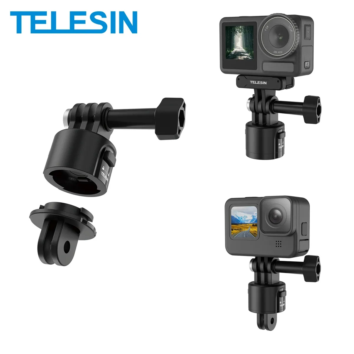 TELESIN - Adaptador Magnético para Camaras Gopro DJI Osmo y Otras