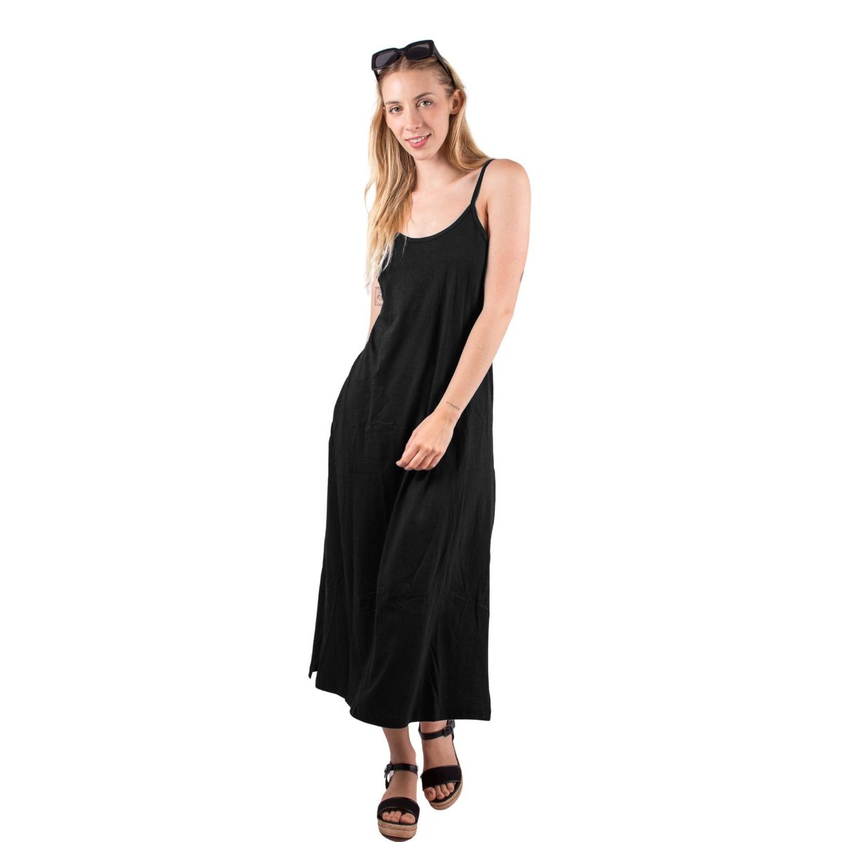 GENERICO - Vestido largo mujer Chelsea Market Negro Madison