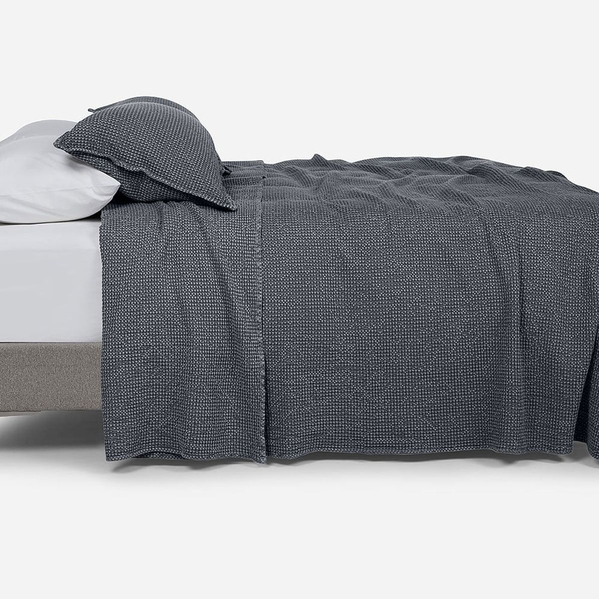 ROSEN - Colcha Algodón Textura Favo Grafito King