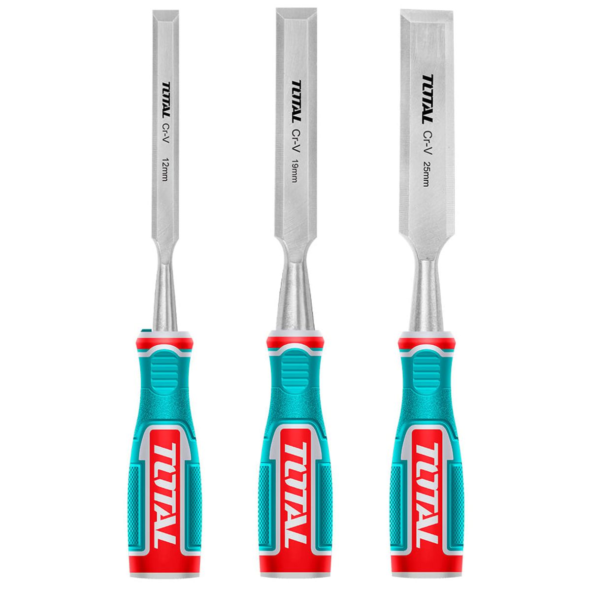 TOTAL - Set de 3 Cinceles para Madera 140mm Super Total