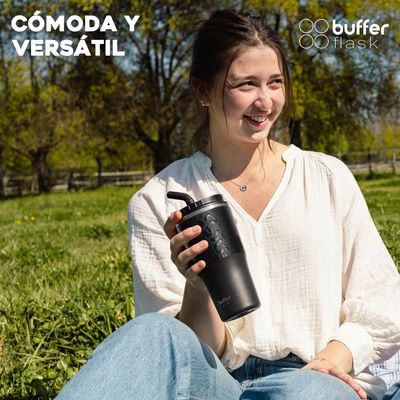 Imagen 2 del producto Termo CafeMug Buffer Vaso Termico600ml Sellable - Negro