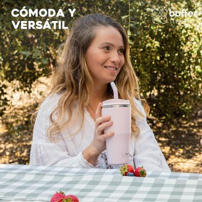 Imagen 2 del producto Termo CafeMug Buffer Vaso Termico600ml Sellable - Rosa