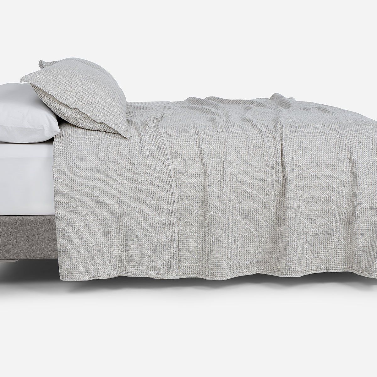 ROSEN - Colcha Algodón Textura Favo Arena 2 Plazas