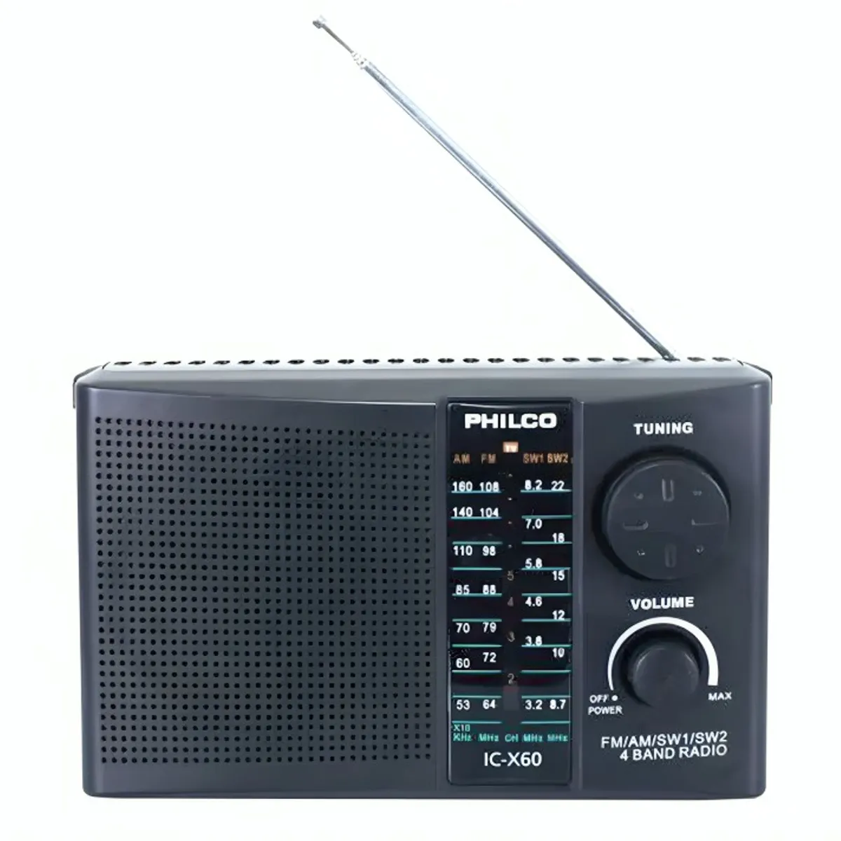 OEM - RADIO PORTABLE MULTIBANDAS  PHILCO IC-X60