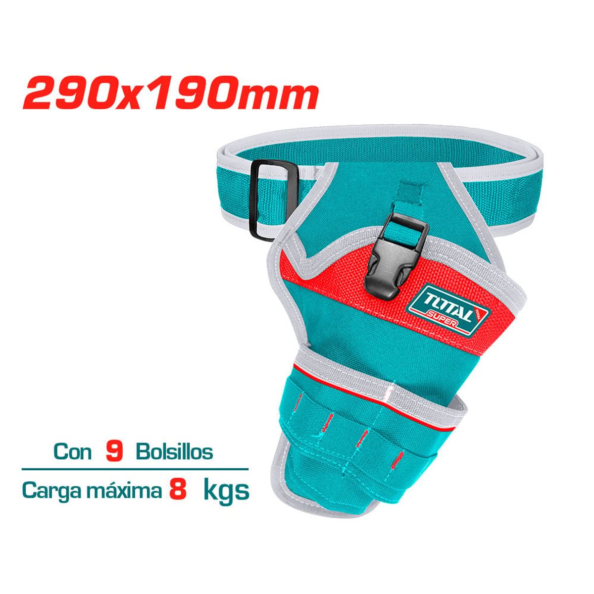 TOTAL - Bolso Herramientas con correa 190mm 9 Bolsillos Total