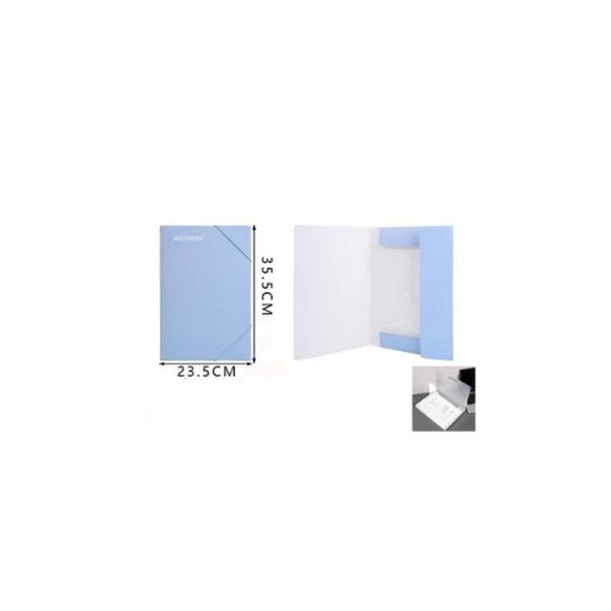 GENERICO - Carpeta Con Elásticos Celeste 23 5x35 5 Cm