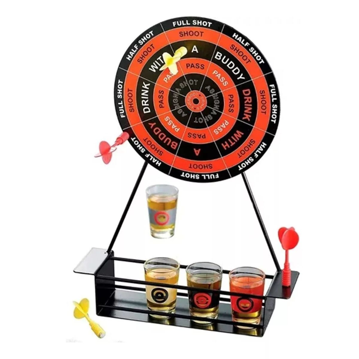 GENERICO - Dardos Magnéticos Juego Tiro Al Blanco Drink Fiesta + 4 Shot