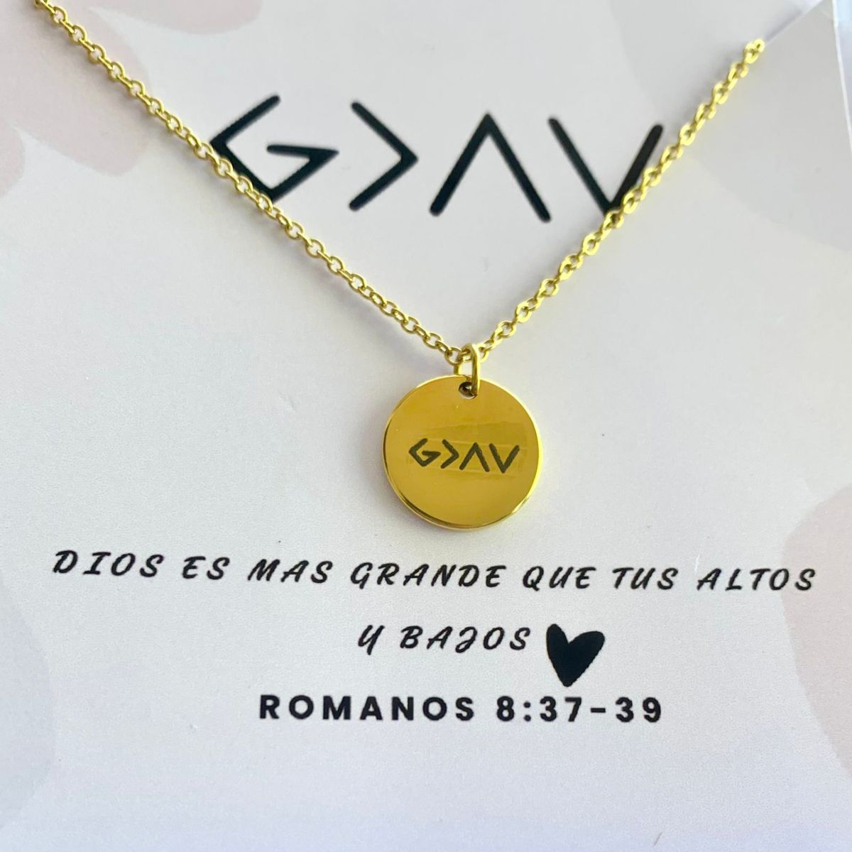 GENERICO - Collar Cadena Dios Es mas Grande