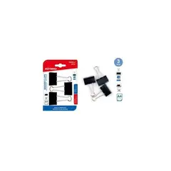 GENERICO - Clip De Papel Negro 41 Mm 3 Pcs