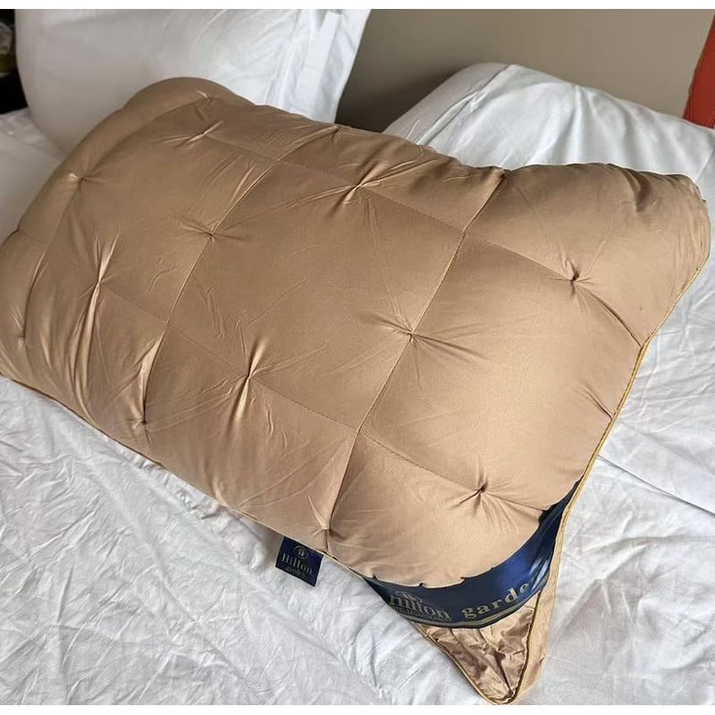 ANGELES DEL HOGAR - Pack 2 Almohadas Plumon Retorcido 48x74 cm Beige