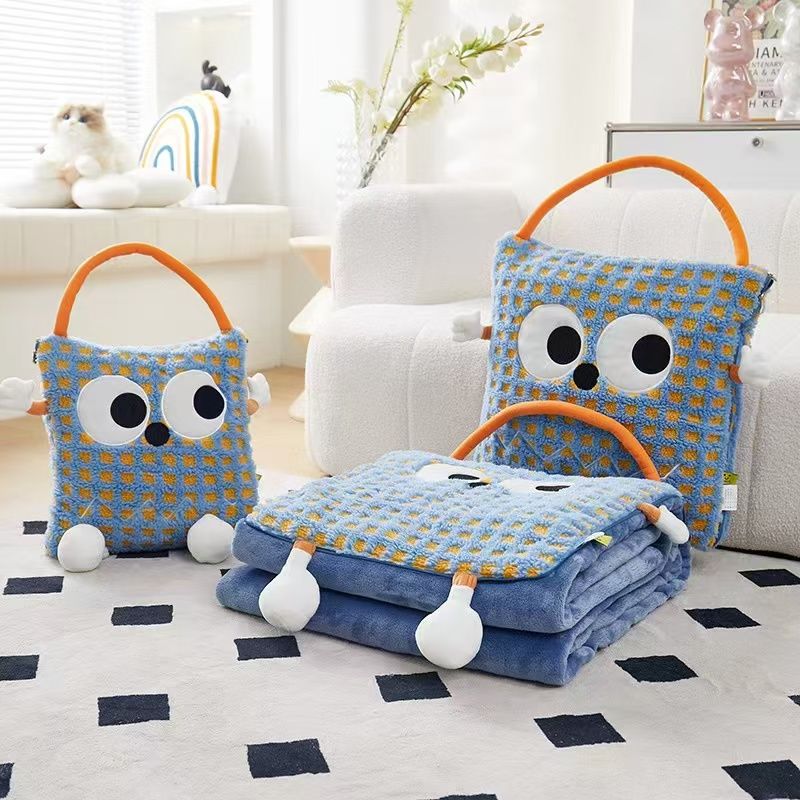 ANGELES DEL HOGAR - Bolsa Frasada Diseño Ojos Divertido Celeste