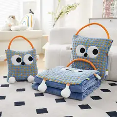 ANGELES DEL HOGAR - Bolsa Frasada Diseño Ojos Divertido Celeste