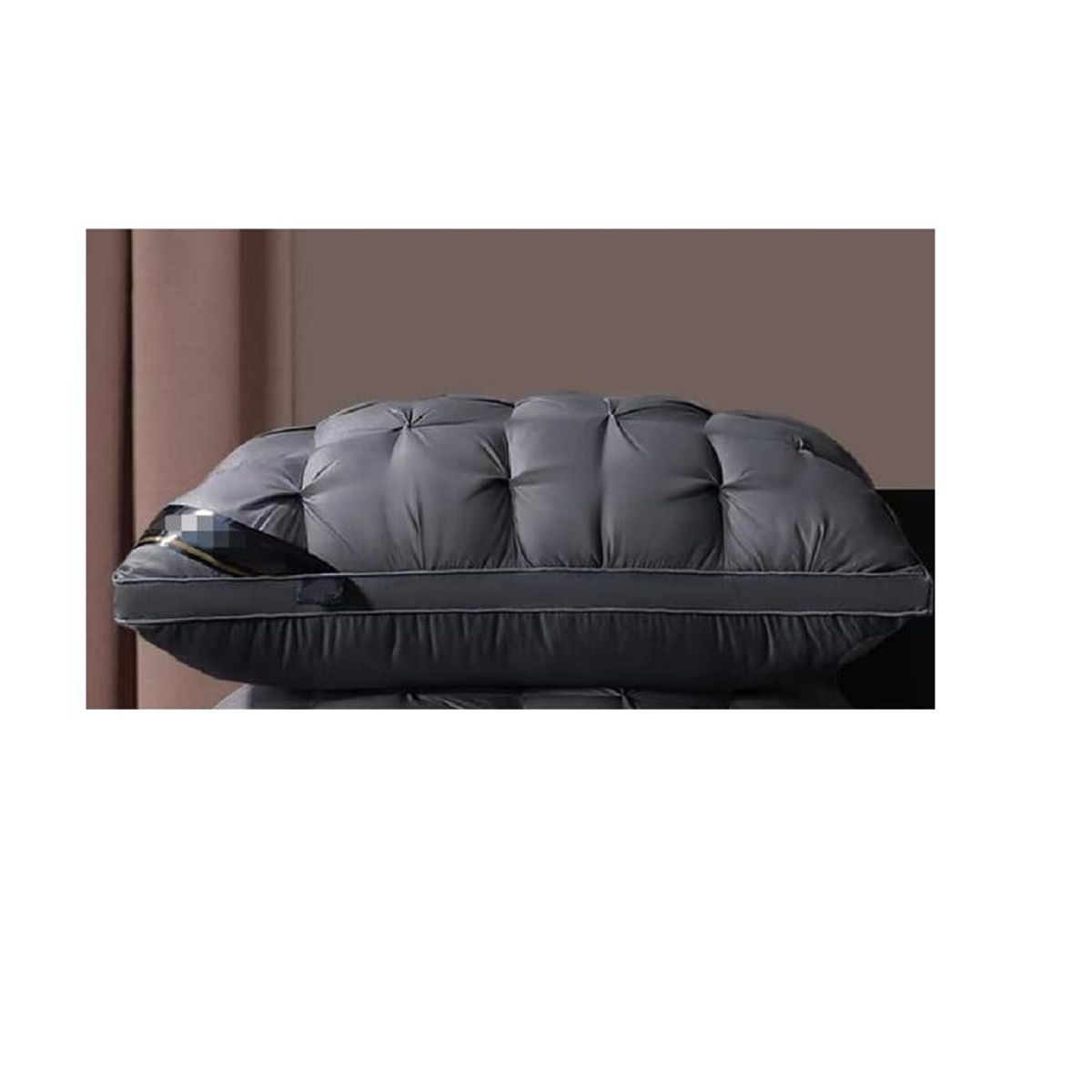 ANGELES DEL HOGAR - Almohada Plumon Retorcido 48x74 cm Negro