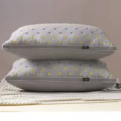 ANGELES DEL HOGAR - Pack 2 Almohadas Rectangular Microfibra 45x70 cm Gris