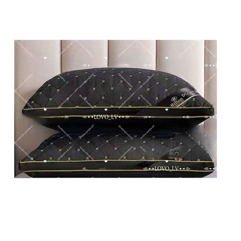 ANGELES DEL HOGAR - Pack 2 Almohadas Rectangular Microfibra 45x70 cm Negro