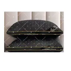 ANGELES DEL HOGAR - Pack 2 Almohadas Rectangular Microfibra 45x70 cm Negro
