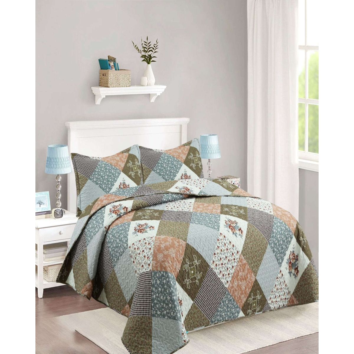 GENERICO - Cubrecama de verano king-superking material quilt