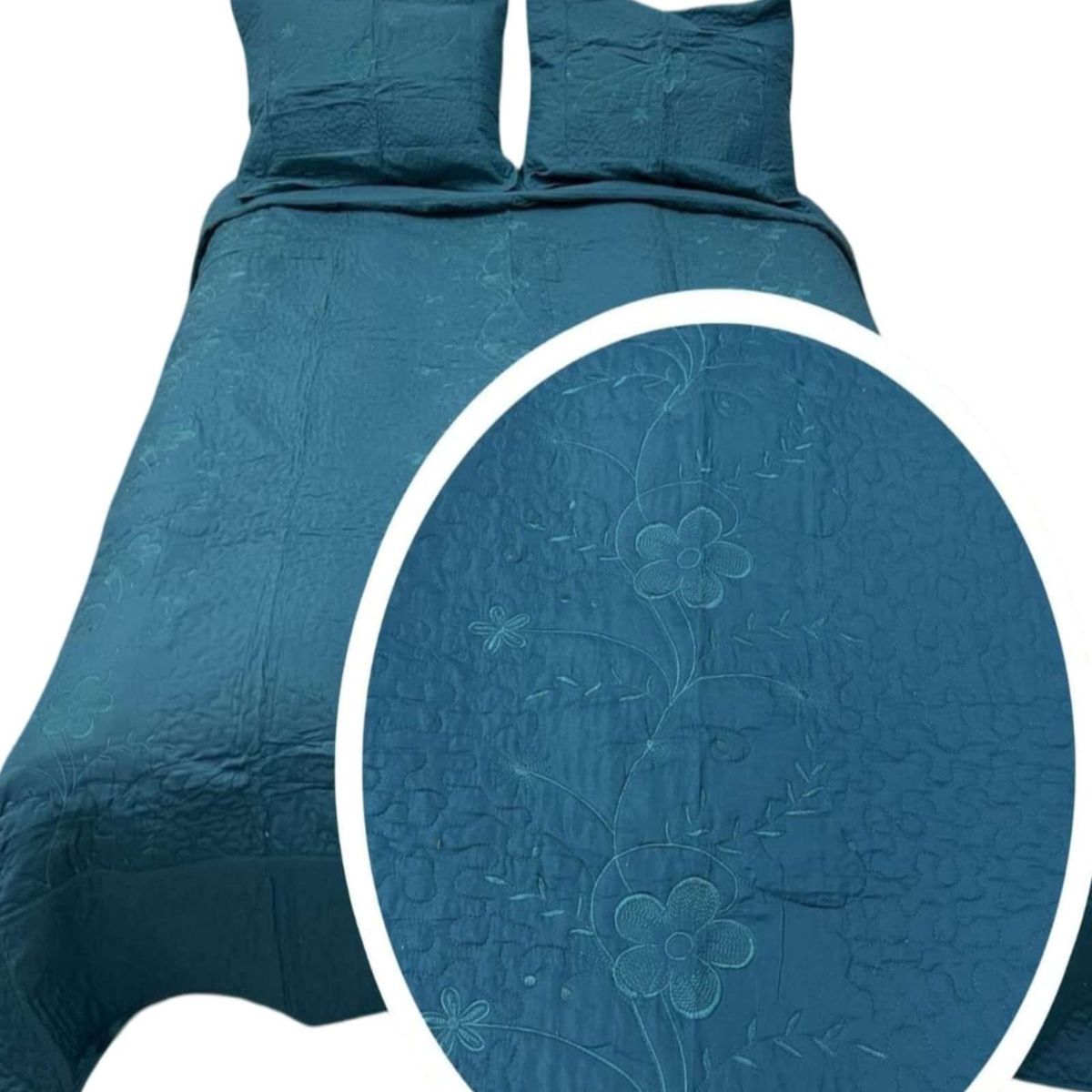 GENERICO - CUBRECAMA BORDADO 2 PLAZAS