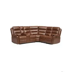 ECOMUSO - RECLINABLE SECCIONAL DAYTON 3PC PU COFFE 8099