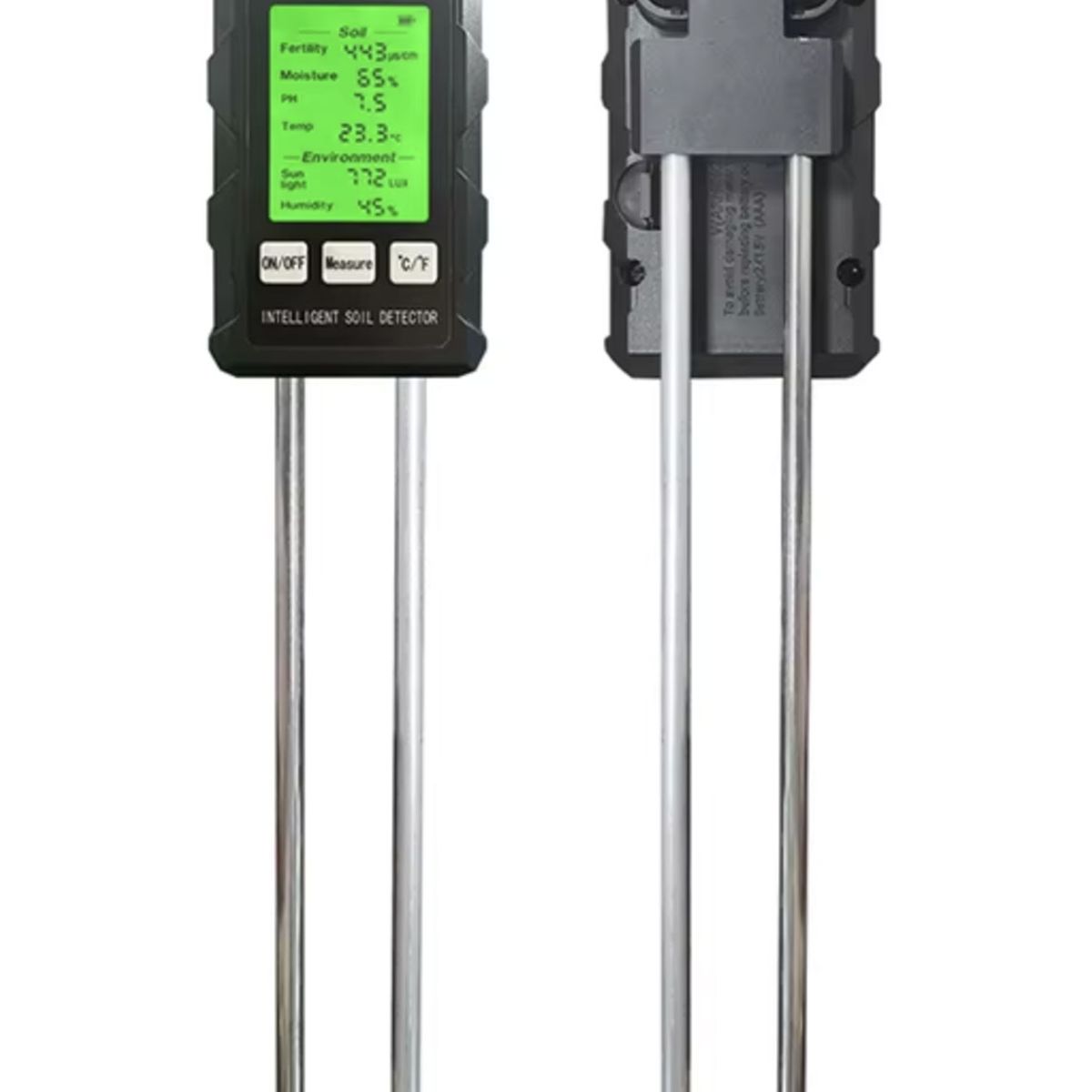 GENERICO - Medidor Ph Humedad Suelo Temperatura 6 En 1 C/iluminacion