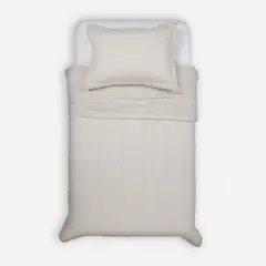 ROSEN - Cubrecama Algodón Stripes Natural 1,5 Plazas