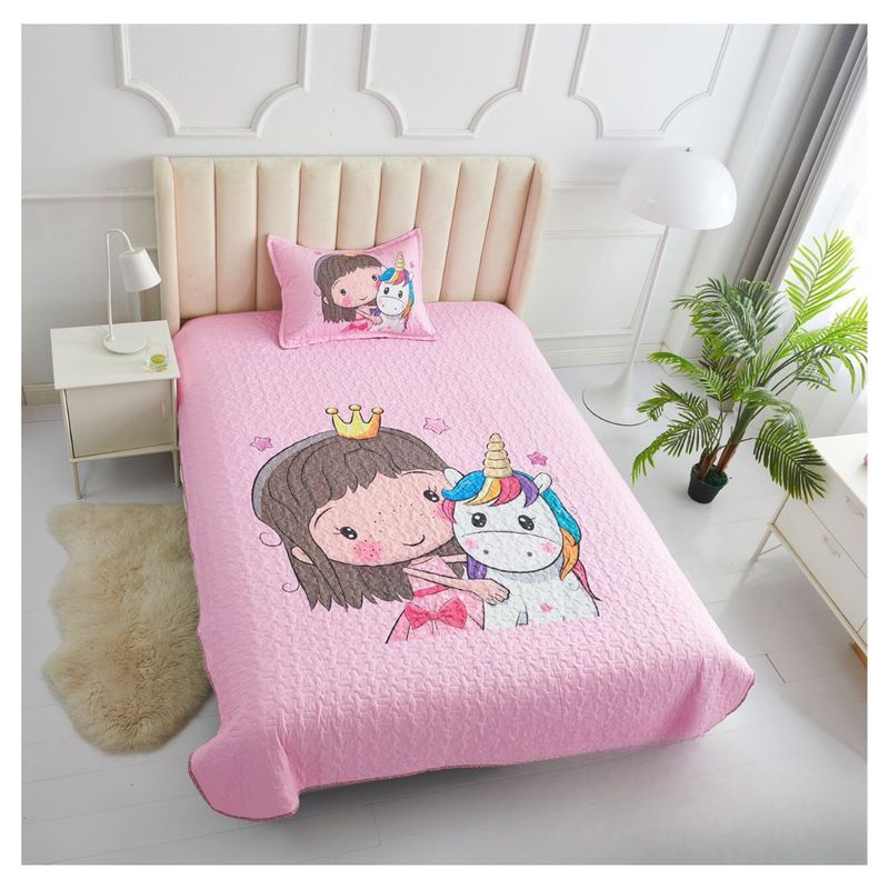 GENERICO - Cubrecama Verano Quilt 1.5 Plaza y Media Infantil 230X180cm