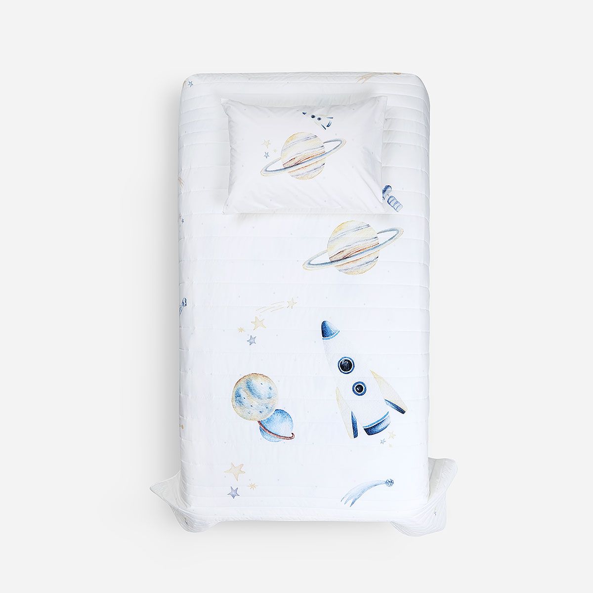 ROSEN - Cubrecama Rosen Kids Algodón Universo 1,5 Plazas