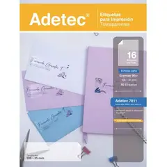 ADETEC - Etiqueta Adhesiva Transparente 106x35 mm