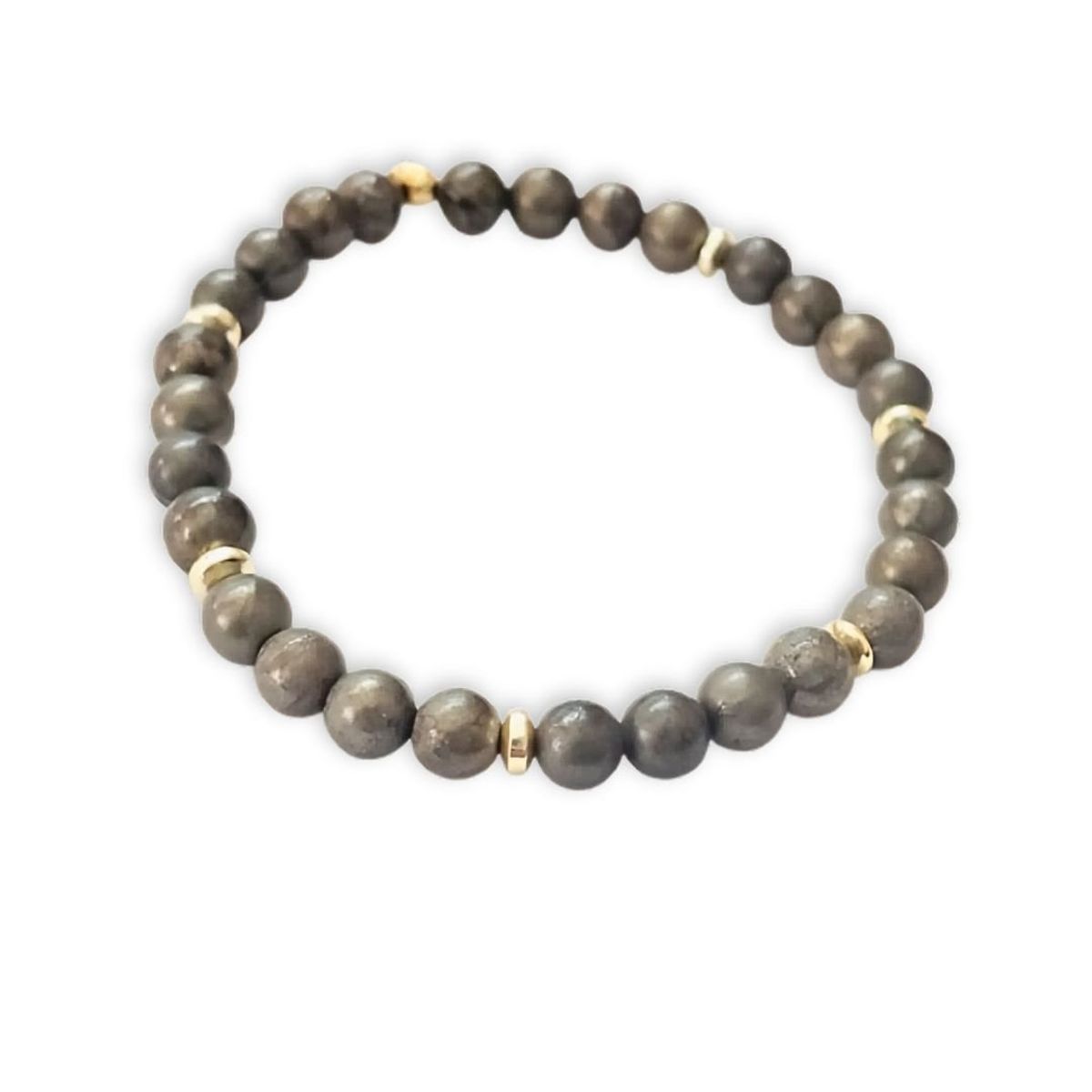 GENERICO - Pulsera Pirita detalles dorados