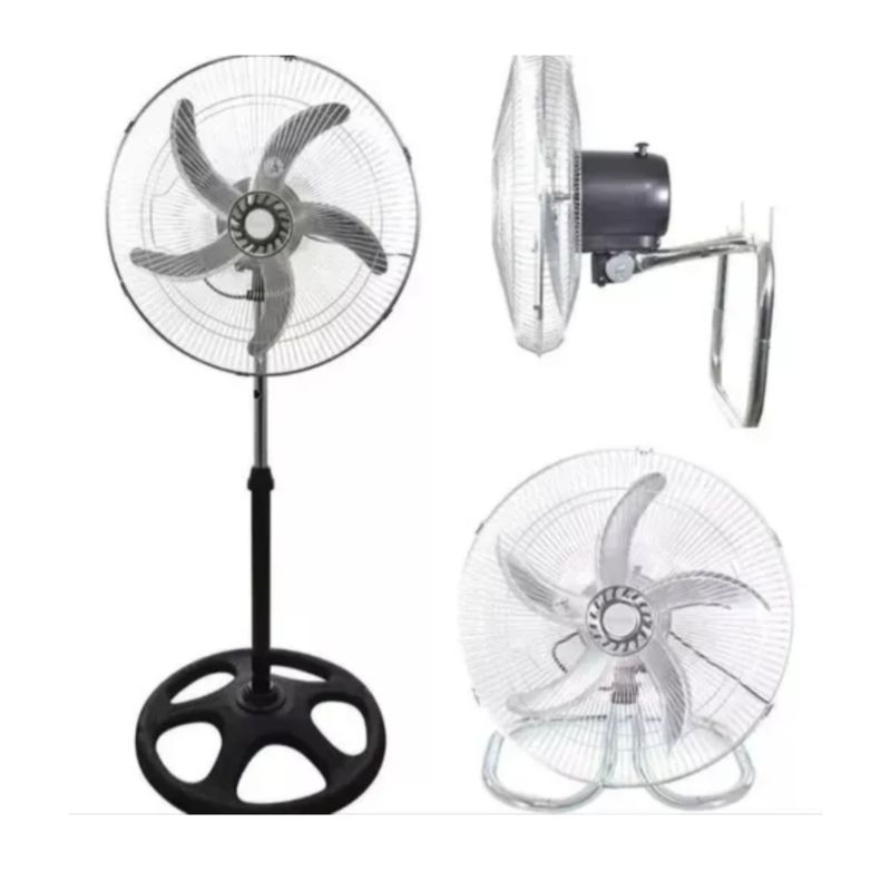 GENERICO - Ventilador 3 En 1 Pie Turbo Pared 5 Aspas