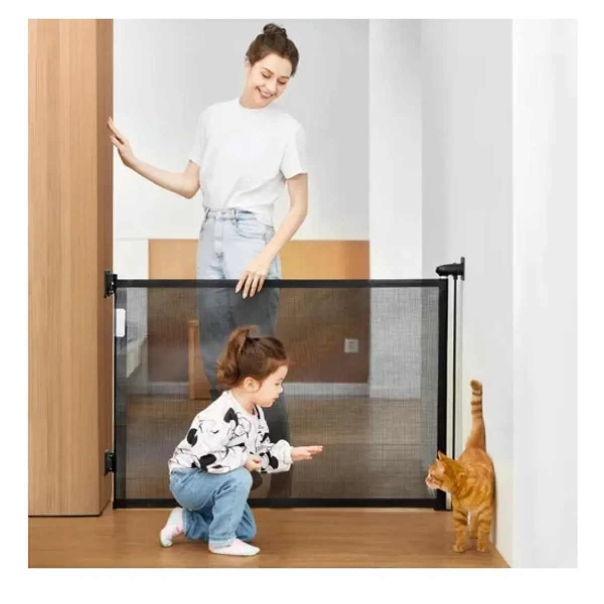 OFERTABKN - Baranda Reja Puerta Seguridad Retráctil Para Bebe Y Mascotas