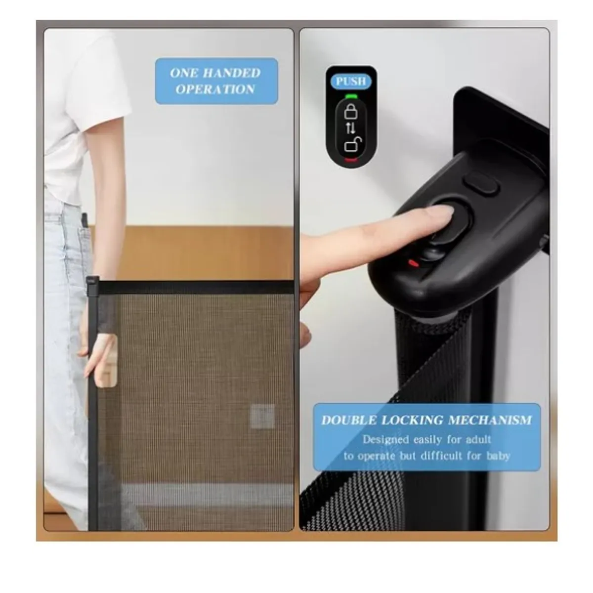 OFERTABKN - Baranda Reja Puerta Seguridad Retráctil Para Bebe Y Mascotas