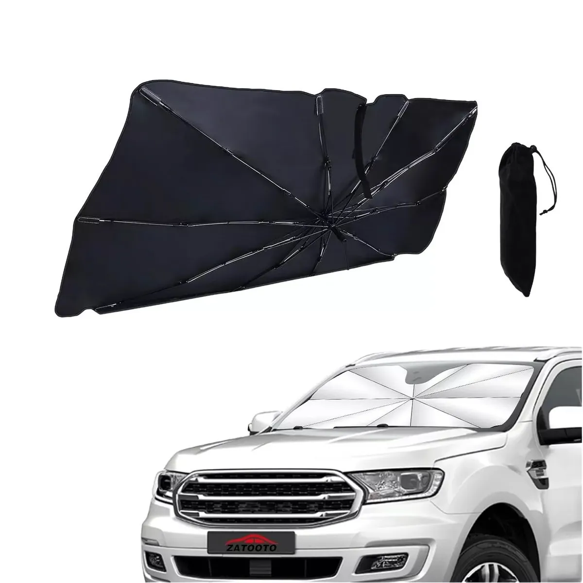 GENERICO - Quitasol Parasol Parabrisa Auto Tipo Sombrilla Cubre Sol