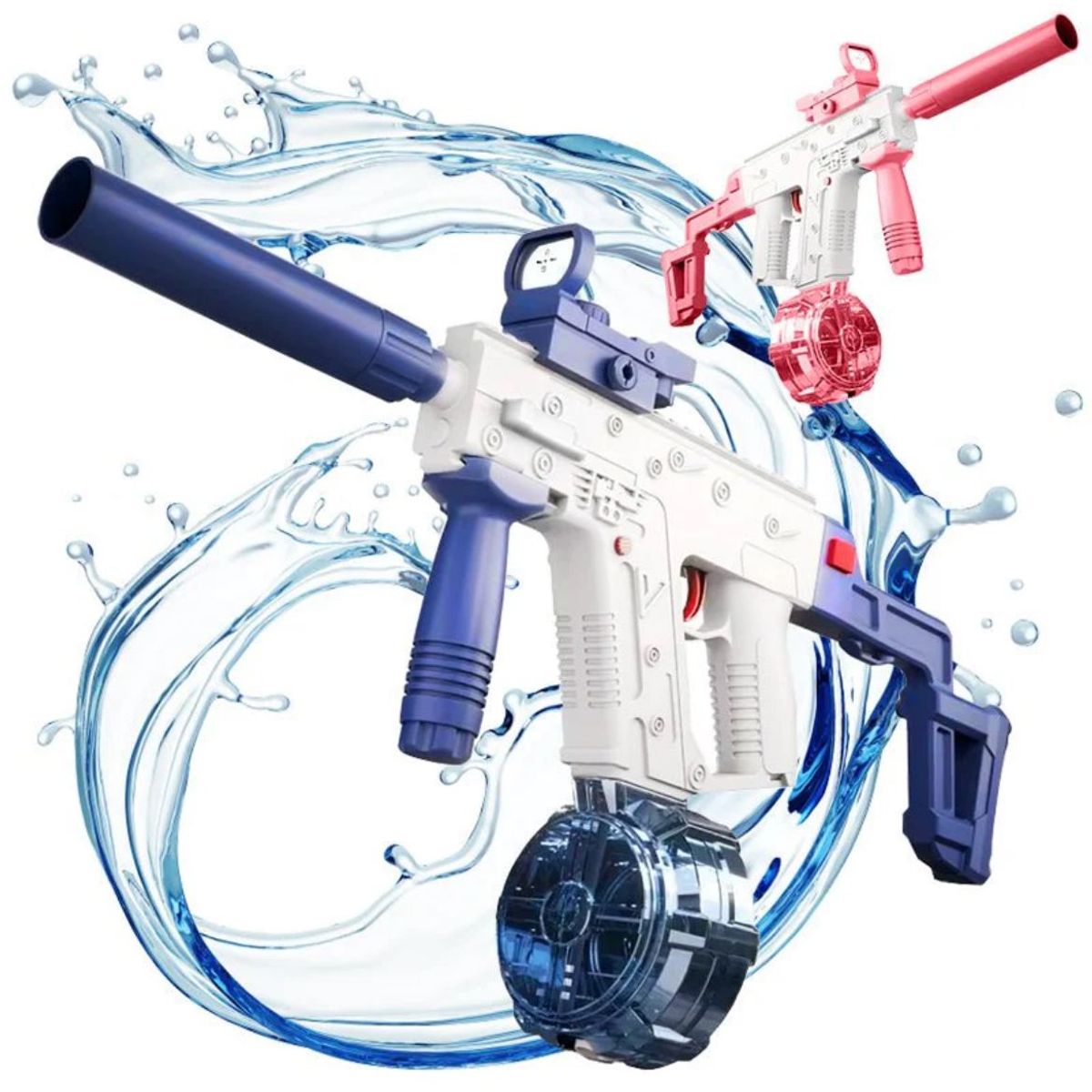GENERICO - Pistola Lanza Agua Eléctrica Uzi Azul Juguete Verano