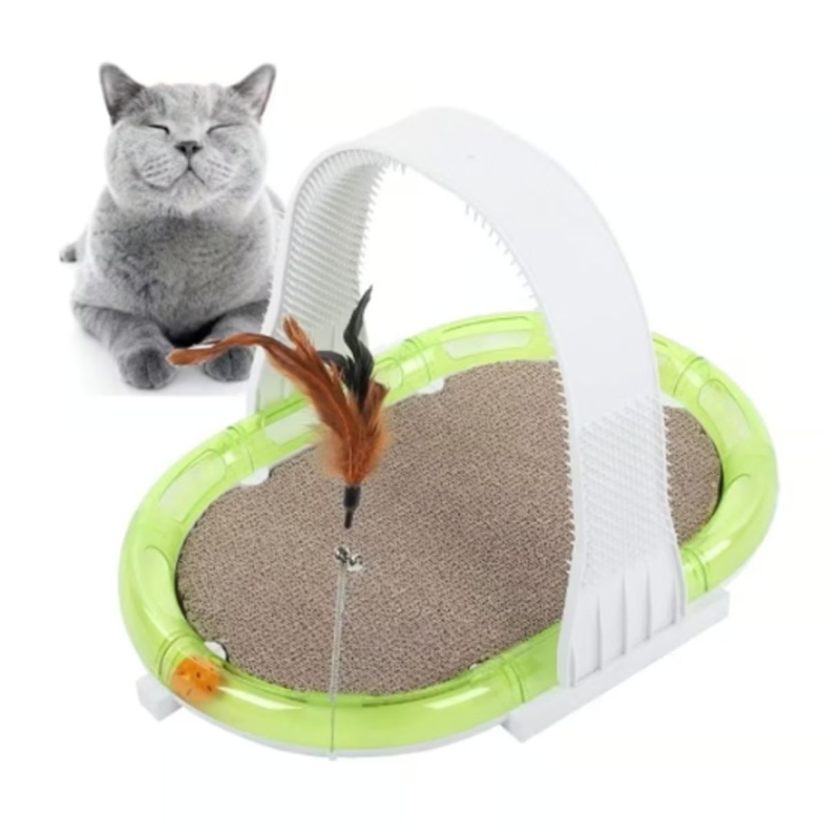 GENERICO - Juguete Rascador Para Gato Multifuncional 4 En 1