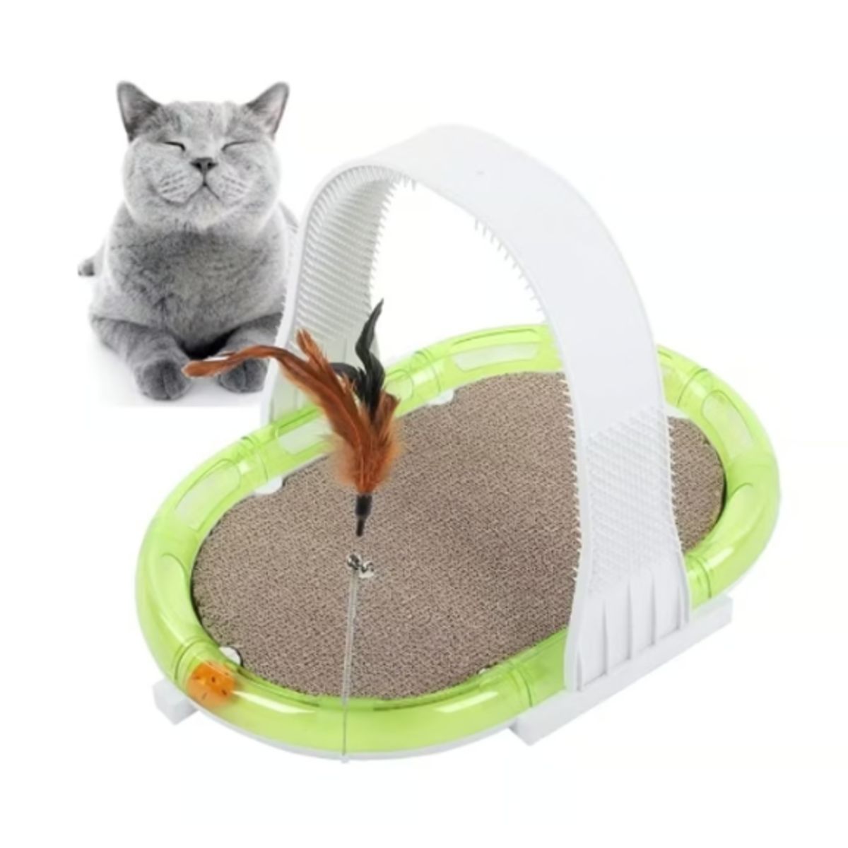 GENERICO - Juguete Rascador Para Gato Multifuncional 4 En 1