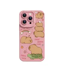 CRUSEC - Carcasa Funda Silicona iPhone 16 Pro Capibara Antigolpes - Rosa