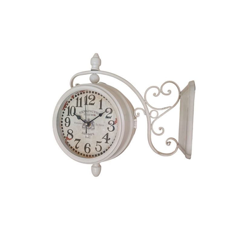 GENERICO - RELOJ DE PARED LATERAL COLGANTE VINTAGE 25 CM BLANCO
