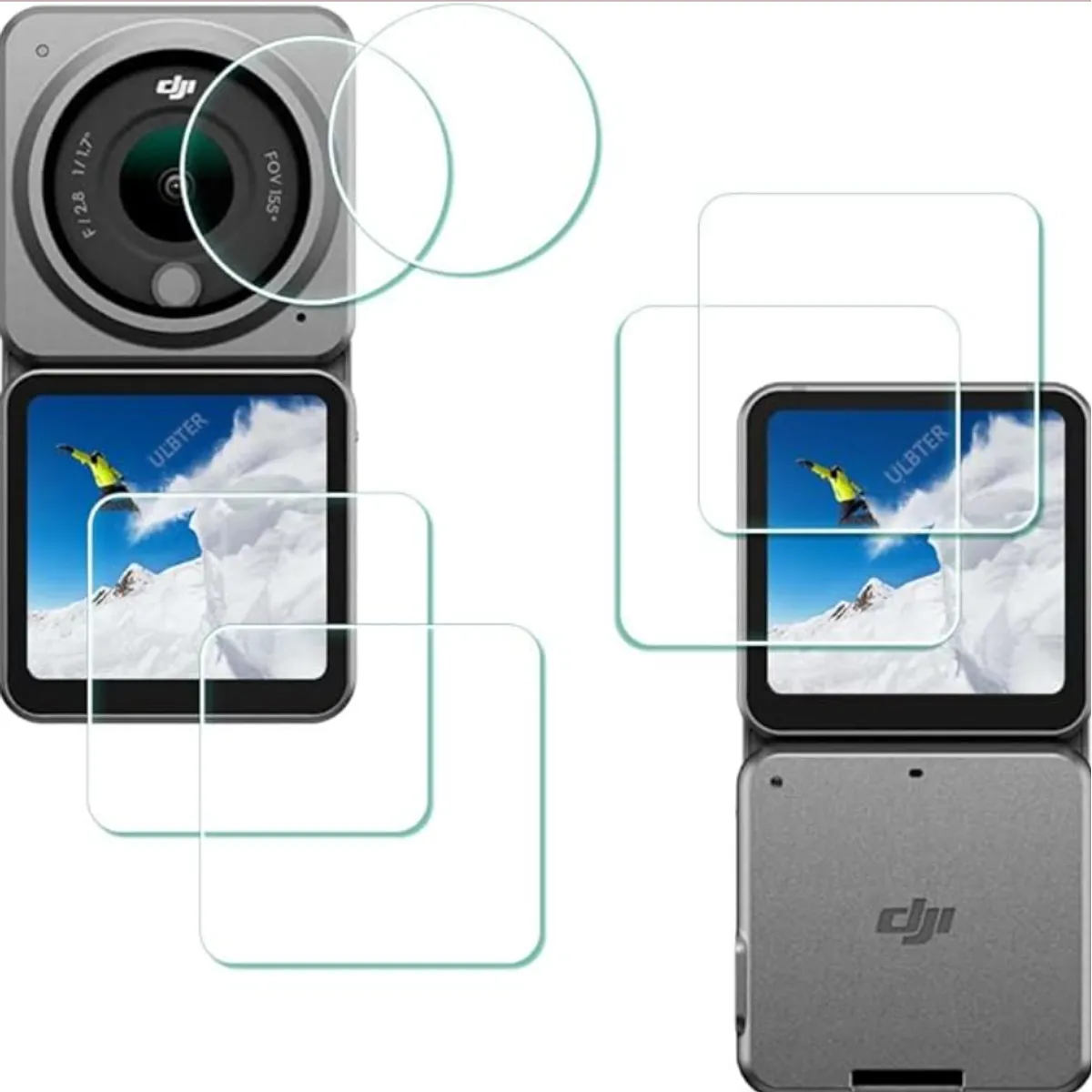 TELESIN - Laminas de protección DJI Action 2 Power