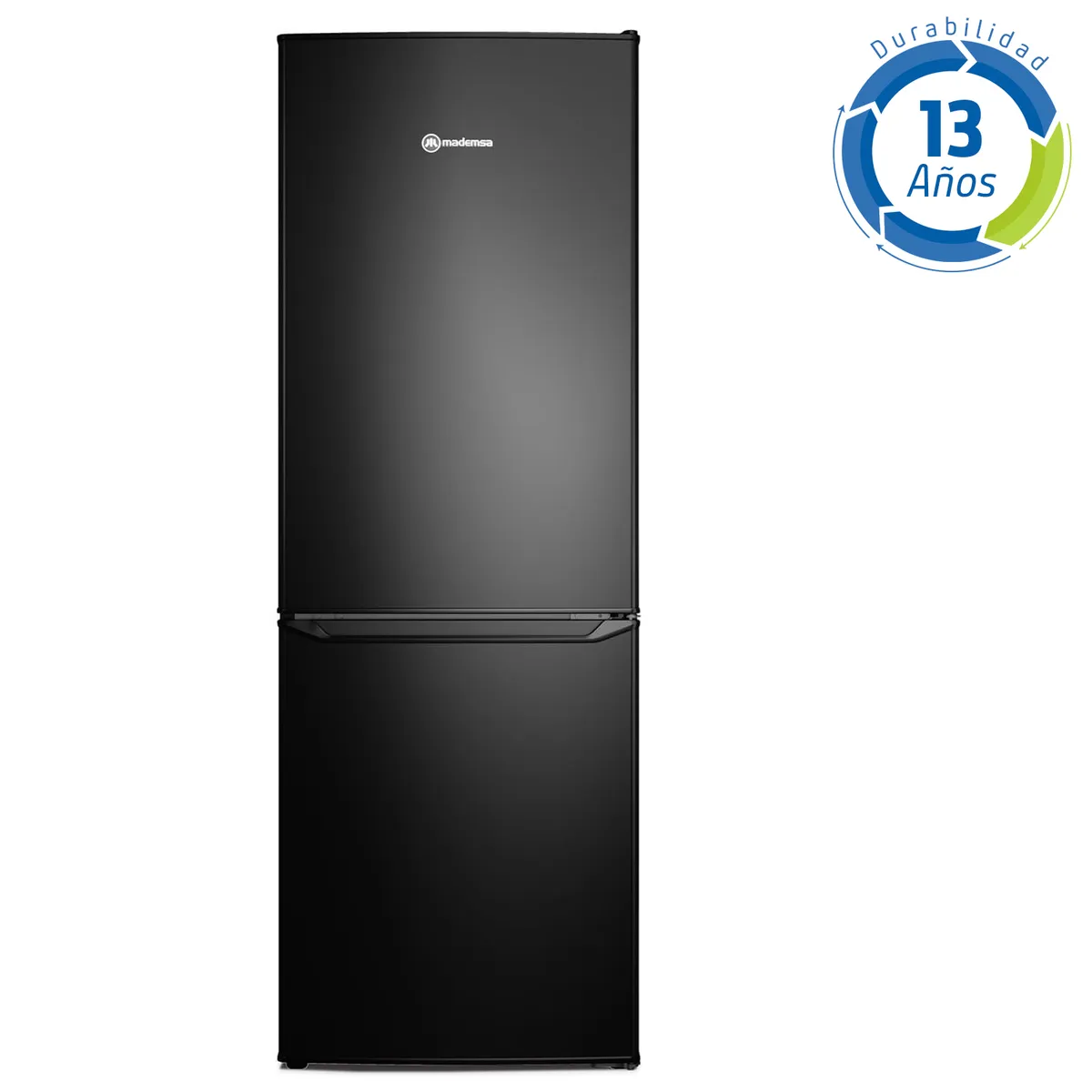 Refrigerador Mademsa 173L Frío Directo Bottom Freezer Puerta Reversible MED165B Negro, marca MADEMSA - Foto Principal