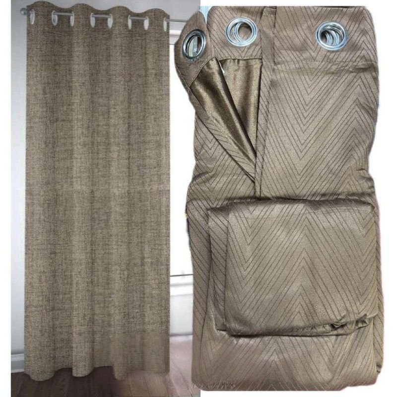 GENERICO - SET CORTINA 2 PAÑOS CON RELIEVE 140X230  BRONCE