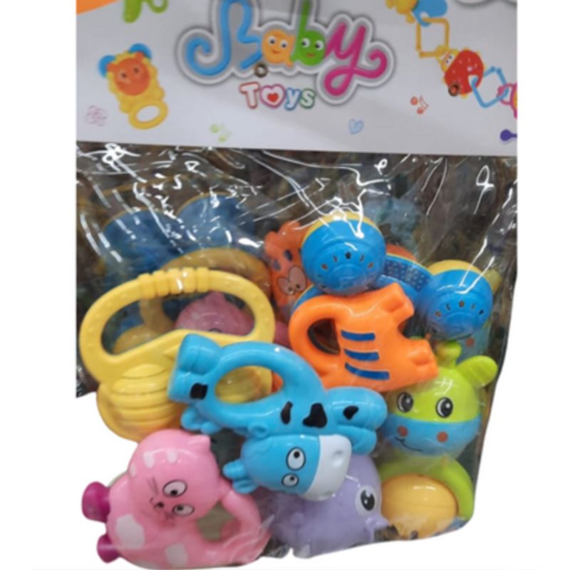 GENERICO - Set de 8 Cascabeles para Bebé - Colores y Sonidos Divertidos