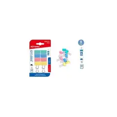 GENERICO - Clip De Papel Colores 25 Mm 8 Pcs