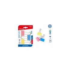GENERICO - Clip De Papel Colores 41 Mm 3 Pcs