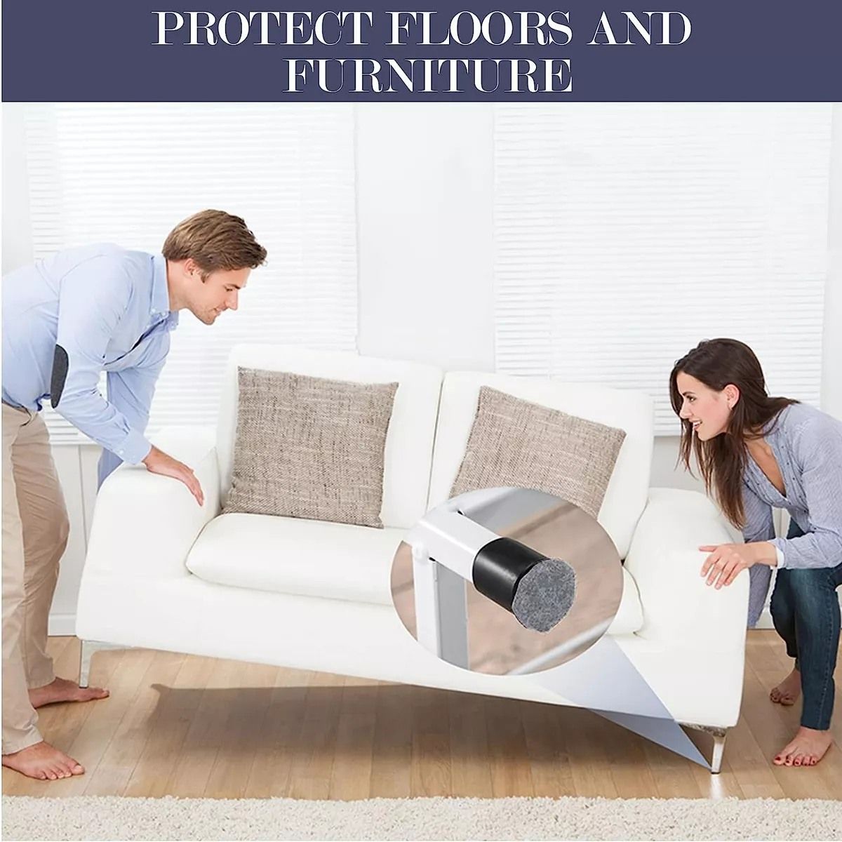 GENERICO - Pack 4unds protectora para muebles 1 metro * 5cm