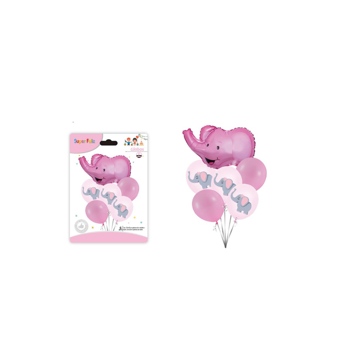 GENERICO - GLOBOS ANIMALES 6 PCS