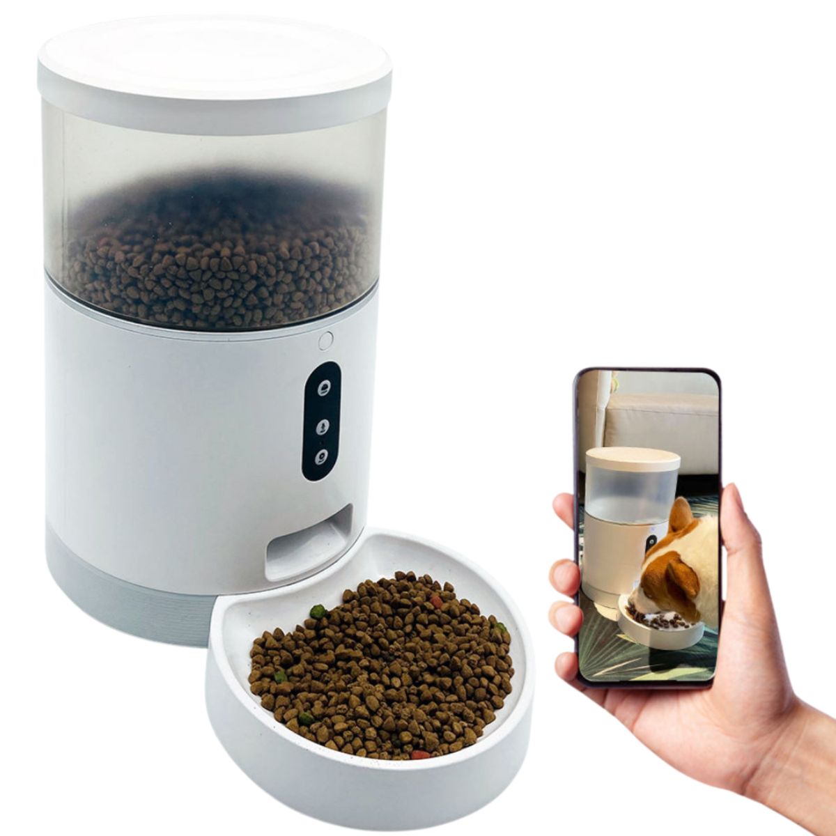 GENERICO - Dispensador de comida para mascotas wifi con cámara