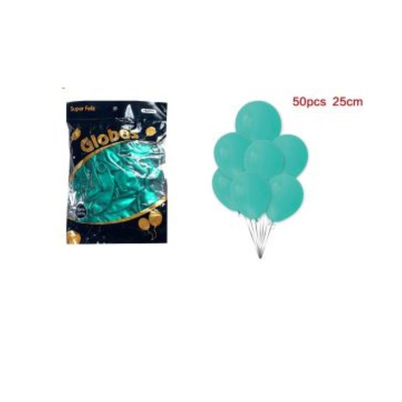 GENERICO - GLOBOS CROMADOS 25 CM 50 PCS