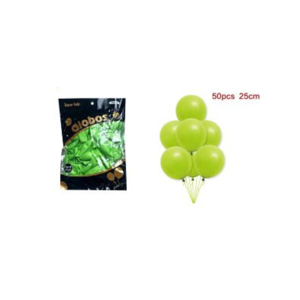 GENERICO - GLOBOS CROMADOS 25 CM 50 PCS