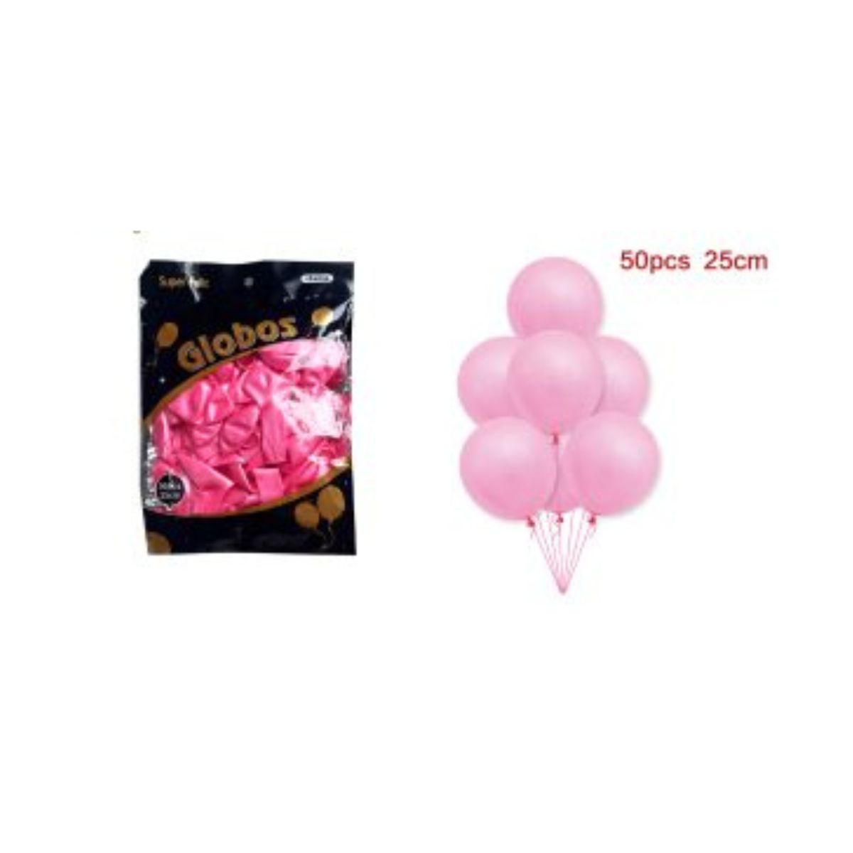 GENERICO - GLOBOS CROMADOS 25 CM 50 PCS